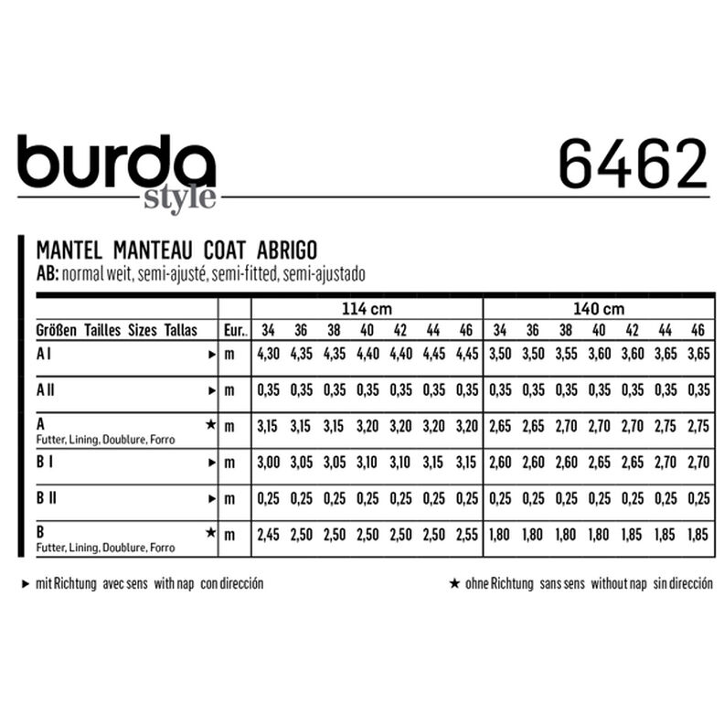 Mantel | Korte mantel, Burda 6462 | 34 - 46,  image number 4