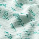 GOTS Mousseline/dubbel gehaakte stoffen Planten | Tula – pastelgroen, 