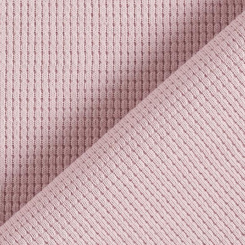 Mini Katoenen wafel jersey effen – oudroze,  image number 4