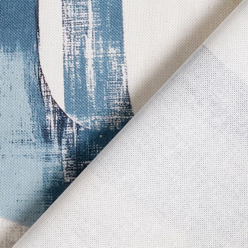 Decostof Half panama abstracte ketting – ivoor/blauw, image number 4