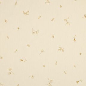 GOTS Katoenjersey Takken en planten | Poppy Fabrics – creme/reekalf, 