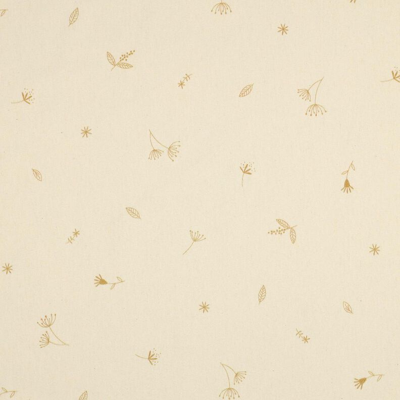 GOTS Katoenjersey Takken en planten | Poppy Fabrics – creme/reekalf,  image number 1