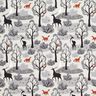 Sweatshirt geruwd abstracte bosdieren Digitaal printen – nevelgrijs,  thumbnail number 1