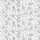 Katoenpopeline Kleurplaten letters-monsters – wit/zwart,  thumbnail number 1