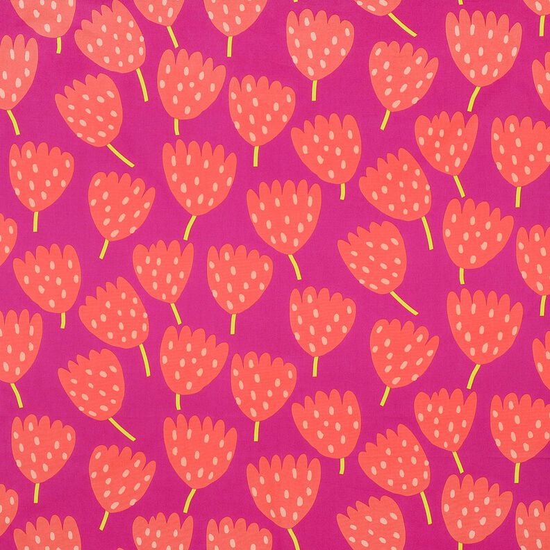 Katoenpopeline Tulips | Nerida Hansen – purper/koraal,  image number 1