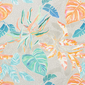 Outdoorstof Canvas tropische bladeren – koraal, 