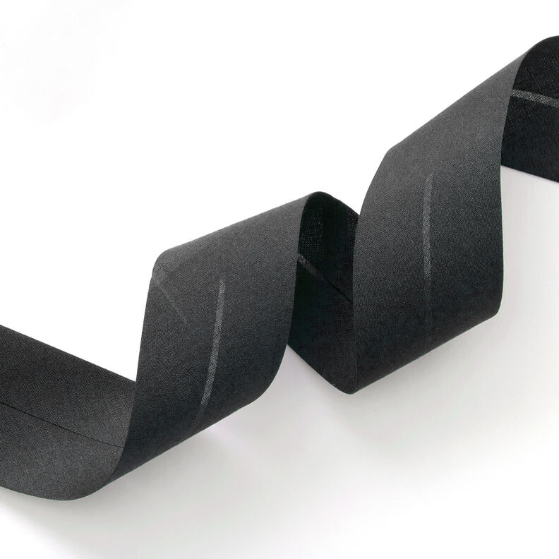 Biasband Polycotton [50 mm] – zwart,  image number 1
