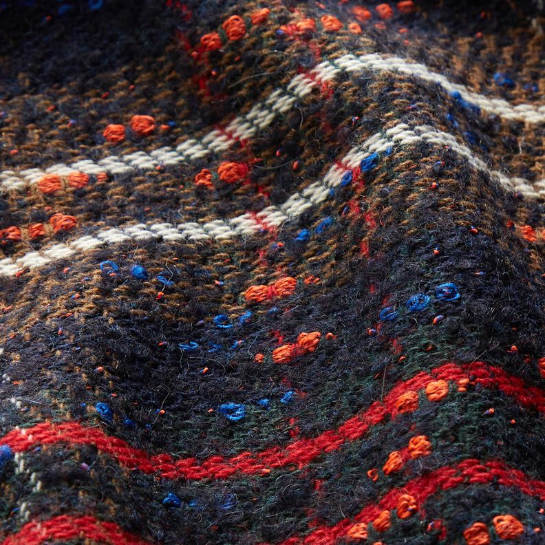 Mantelstof wolmix vage ruit,  image number 3
