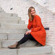 GOTS Katoenjersey Terrazzo | Tula – terracotta/oranje,  thumbnail number 11