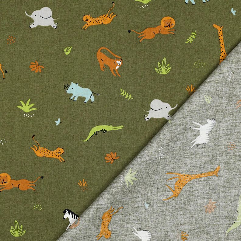 GOTS Katoenpopeline Steppedier | Poppy Fabrics – donkerolijf, image number 4