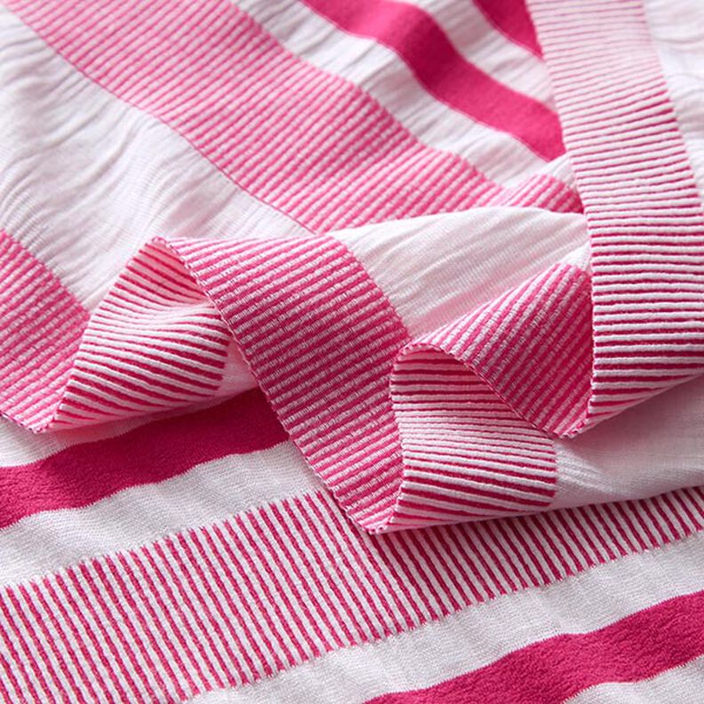 Viscosejersey gecrasht – wit/pink,  image number 3