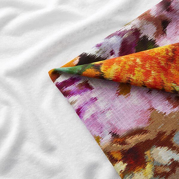 Blousestof viscose-linnenmix prachtige bloemen, image number 5