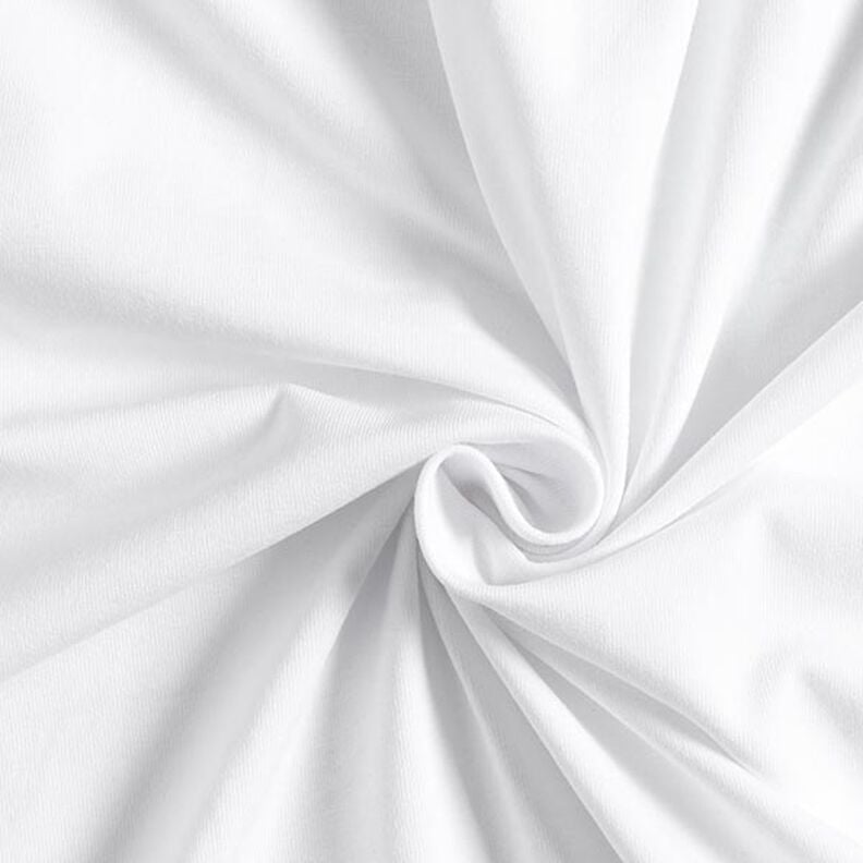 Katoenjersey Medium effen – wit,  image number 1