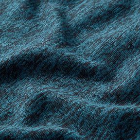 Fleece gebreid – petroleum/zwart, 
