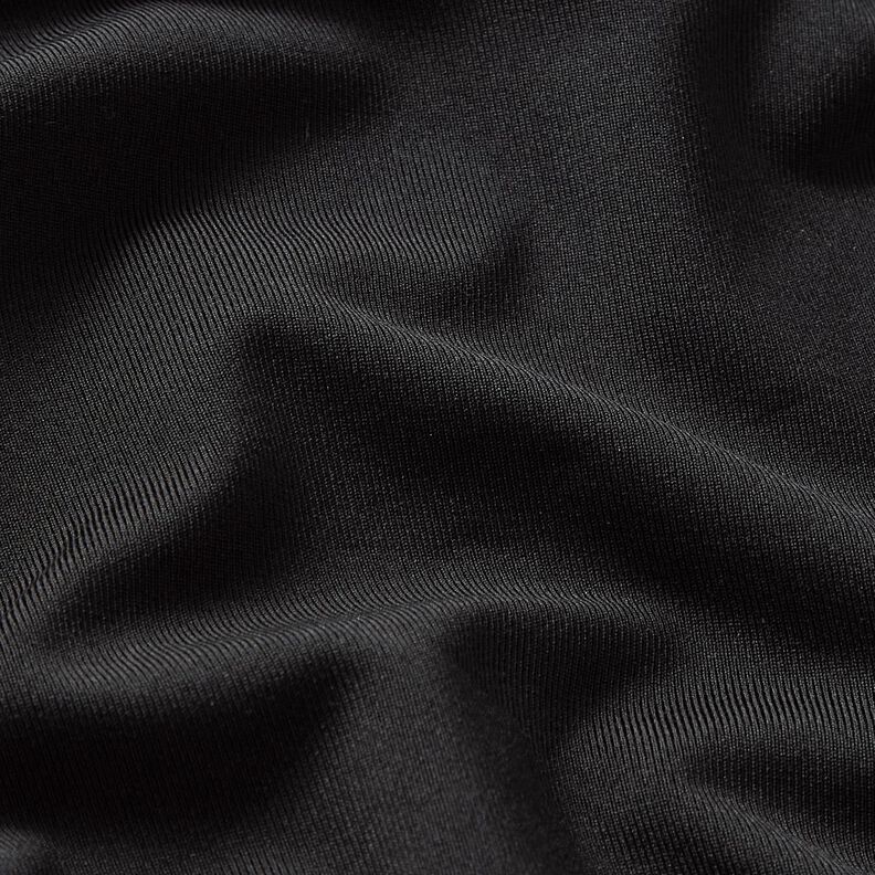 Jersey geborstelde binnenkant effen – zwart,  image number 2