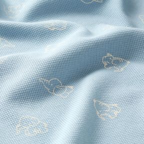 Wafel jersey Babyolifanten – zilverblauw, 