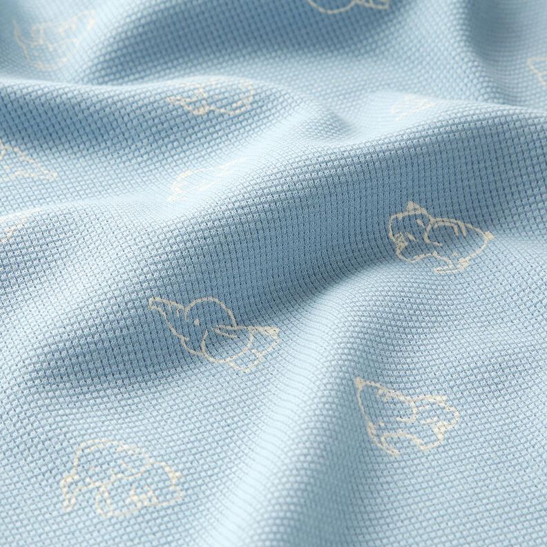 Wafel jersey Babyolifanten – zilverblauw, image number 2