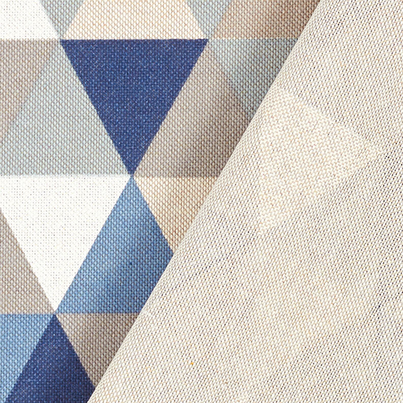 Decostof half panama Driehoeken – blauw, image number 4