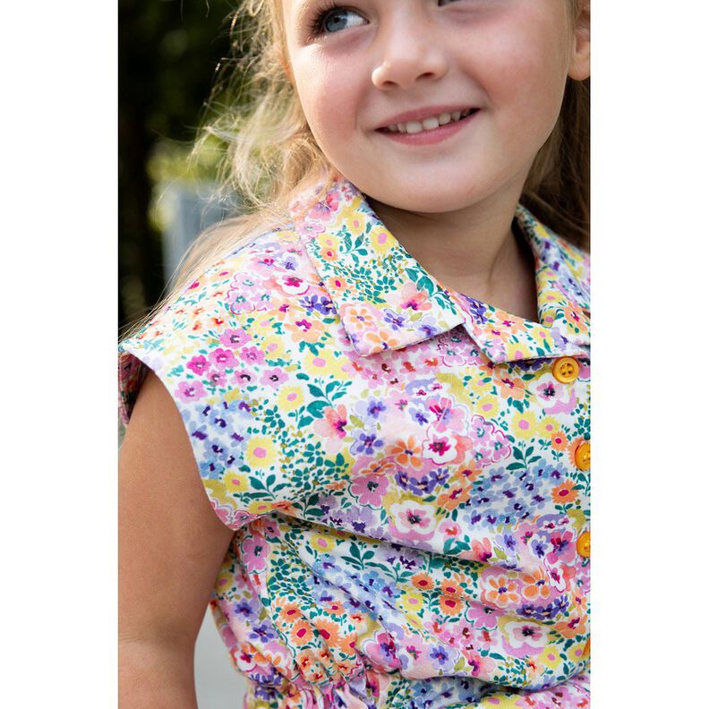 Katoenjersey Bloemenzee Digitaal printen | Poppy Fabrics – ivoor/kleurrijk,  image number 5