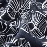 Viscose-linnen-mix getekende bloemen – nachtblauw/wit,  thumbnail number 2