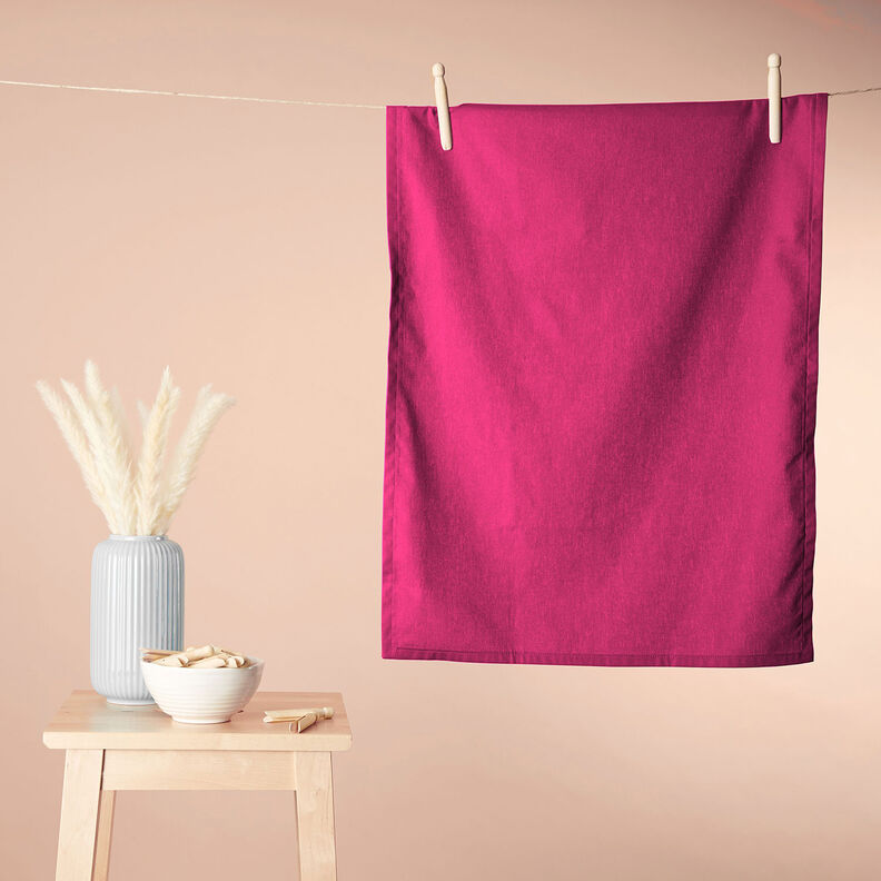 Katoenen stof Cretonne Effen – intens roze, image number 8