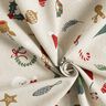 Decostof Half panama Kerstdecoratiemix – natuur/rood,  thumbnail number 3
