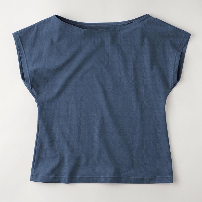 Katoenjersey medium effen – jeansblauw, image number 9